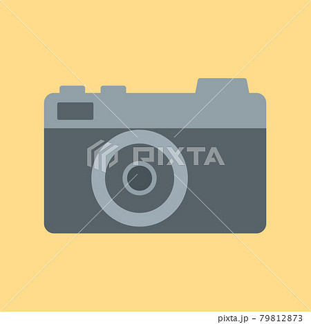 シンプルでかわいいカメラのイラスト フラットデザインのイラスト素材 79812873 Pixta