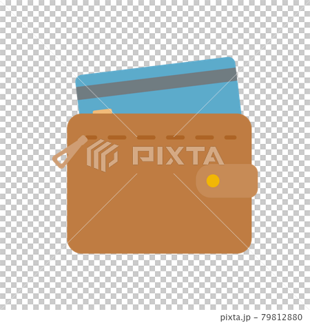 シンプルでかわいい財布のイラスト フラットデザインのイラスト素材 7981