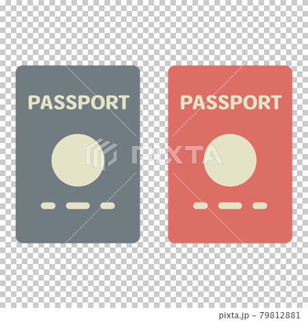 シンプルでかわいいパスポートのイラスト フラットデザインのイラスト素材