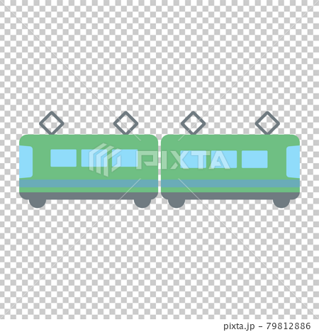 シンプルでかわいい電車のイラスト フラットデザインのイラスト素材