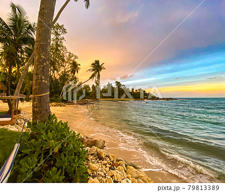 hideout beach sunset in Koh Kood, Trat, Thailand 79813389