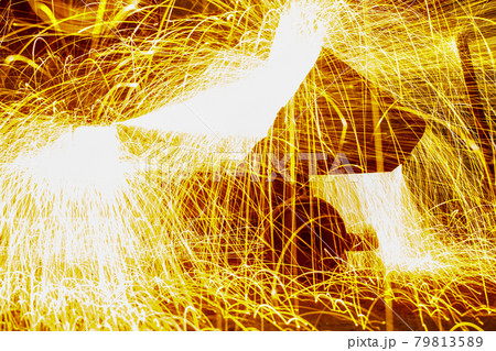 worker with welding metal industrial worker with welding metal industrial 79813589