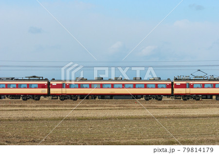 北陸本線　美川ー加賀笠間　JR西日本　485系　A04編成（京都）　⑦　モハ485-213　山側 79814179