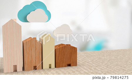 home and cloud for smart home technology concept 3d rendering home and cloud for smart home technology concept 3d rendering 79814275