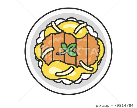 カツ丼のイラストのイラスト素材
