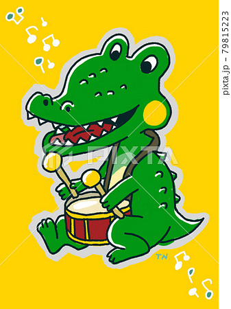 たいこをたたくワニ 79815223