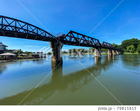 Bridge of the river kwai in Kanchanaburi, Thailand 79815815