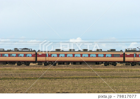 北陸本線　美川ー加賀笠間　JR西日本　485系　A06編成（京都）　⑦　モハ485-190　山側 79817077