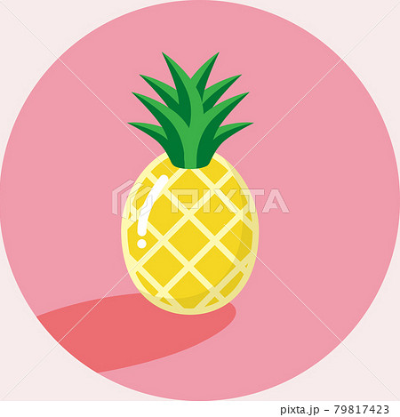 パイナップルのイラスト 有機野菜ベジタリアン Illustration Of Pineapple のイラスト素材