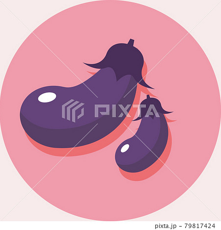 ナスのイラスト 有機野菜ベジタリアン Illustration of eggplant ナスのイラスト 有機野菜ベジタリアン Illustration of eggplant 79817424