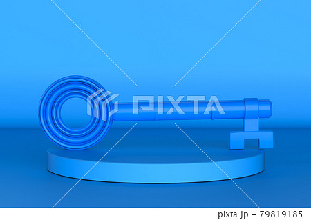 blue key on blue background blue key on blue background 79819185
