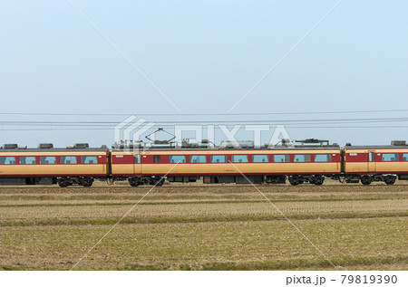 北陸本線　美川ー加賀笠間　JR西日本　485系　A07編成（京都）　③　モハ484-1027　山側 79819390