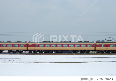 北陸本線 美川ー加賀笠間 JR西日本 485系 A08編成(京都) ⑤ モハ485-80 山側 北陸本線 美川ー加賀笠間 JR西日本 485系 A08編成(京都) ⑤ モハ485-80 山側 79819823
