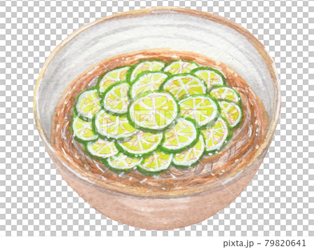 Hand-painted food and drink menu Sudachi soba 79820641