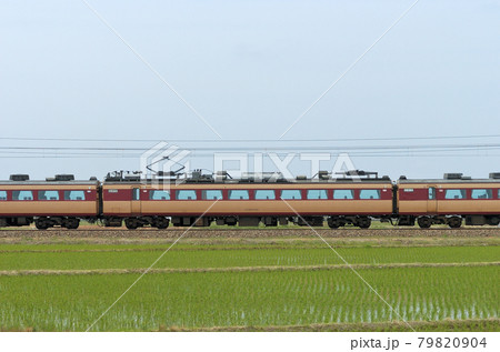 北陸本線 美川ー加賀笠間 JR西日本 485系 A10編成(京都) ⑧ モハ484-223 山側 北陸本線 美川ー加賀笠間 JR西日本 485系 A10編成(京都) ⑧ モハ484-223 山側 79820904