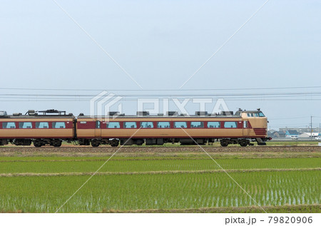 北陸本線 美川ー加賀笠間 JR西日本 485系 A10編成(京都) ⑨ クハ481-324 山側 北陸本線 美川ー加賀笠間 JR西日本 485系 A10編成(京都) ⑨ クハ481-324 山側 79820906