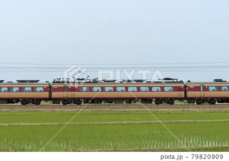 北陸本線　美川ー加賀笠間　JR西日本　485系　A10編成（京都）　⑥　モハ484-81　山側 79820909