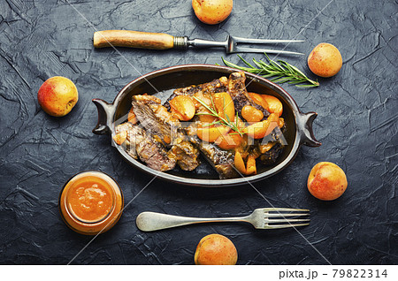 Beef in apricot marinade Beef in apricot marinade 79822314