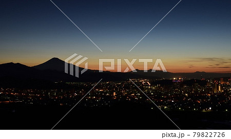 富士山と静岡市街地210718am3:55 79822726