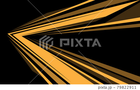Abstract yellow grey arrow line speed direction on black design modern futuristic background vector illustration. 79822911