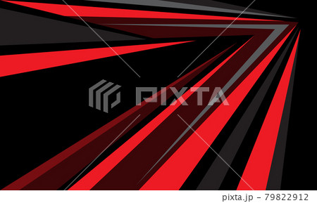 Abstract red grey arrow line speed direction on black design modern futuristic background vector illustration. 79822912