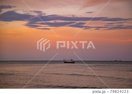 Suan Son Pradipat Beach at sunset in Prachuap Khiri Khan, Thailand Suan Son Pradipat Beach at sunset in Prachuap Khiri Khan, Thailand 79824223
