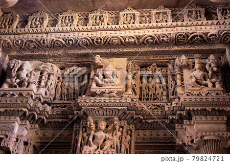 Intricate Sculpture at Temple, Gwalior 79824721