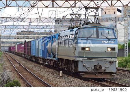 東海道本線 平塚 JR貨物 EF66-126(吹田) 東海道本線 平塚 JR貨物 EF66-126(吹田) 79824900