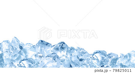 氷 イラスト リアル 背景 片面 青のイラスト素材