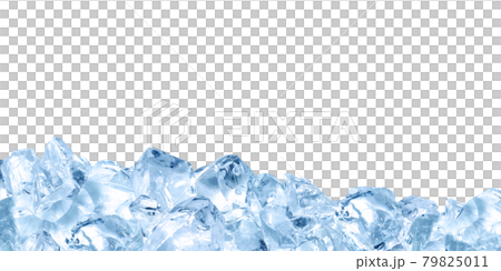 Ice illustration real background one side blue 79825011