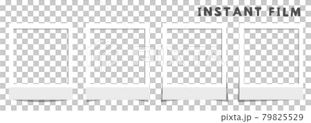 Instant film style frame whitインスタントフィルム風 正方形フレーム 白 79825529
