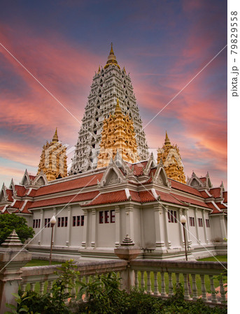 Wat Yannasang Wararam temple, Bodh Gaya Chedi, Bodhagaya Stupa Replica, in wat Yan, in Pattaya Wat Yannasang Wararam temple, Bodh Gaya Chedi, Bodhagaya Stupa Replica, in wat Yan, in Pattaya 79829558