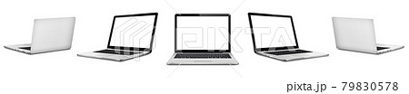 Laptop front and back side mock up isolated Laptop front and back side mock up isolated 79830578