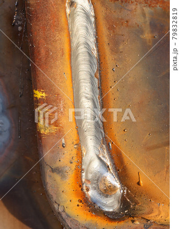 welding seam onto steel sheet metal welding seam onto steel sheet metal 79832819
