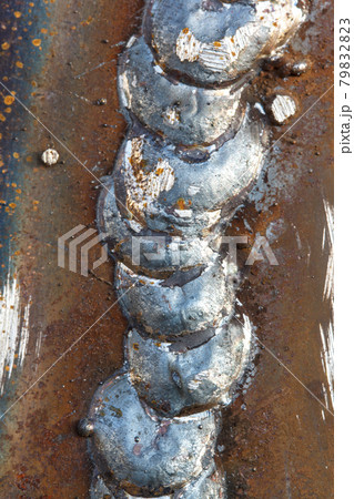 welding seam onto steel sheet metal welding seam onto steel sheet metal 79832823