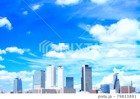 名古屋市、名古屋駅前超高層ビル郡の風景 名古屋市、名古屋駅前超高層ビル郡の風景 79833891