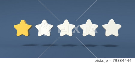 One star rating theme - 3D render 79834444