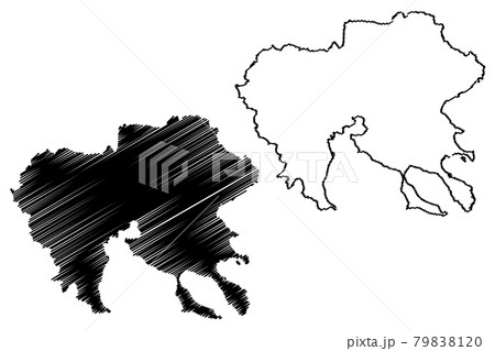 Central Macedonia Region (Greece, Hellenic Republic, Hellas) map vector illustration, scribble sketch Central Macedonia map 79838120