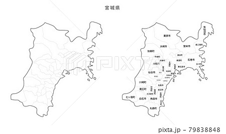 白地図-日本-地区町村入り_宮城県