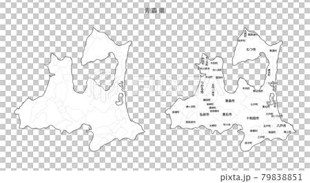 空白地圖-日本入境地區、城鎮和村莊_青森縣 空白地圖-日本入境地區、城鎮和村莊_青森縣 79838851