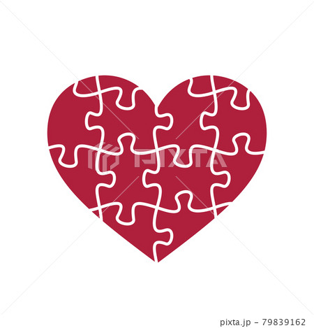 Puzzle heart shape. Puzzle pieces. Valentine day symbol. Puzzle heart shape. Puzzle pieces. Valentine day symbol. 79839162
