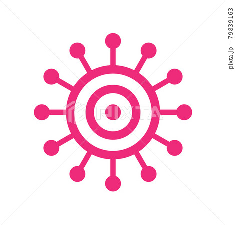 Virus icon as target of vaccine shot Virus icon as target of vaccine shot 79839163