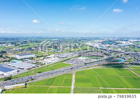 「埼玉県」久喜白岡ジャンクションの空撮 79839635