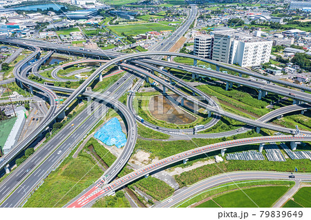 「埼玉県」久喜白岡ジャンクションの空撮 79839649