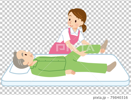 Rehabilitation of a caregiver who massages the elderly 79840316