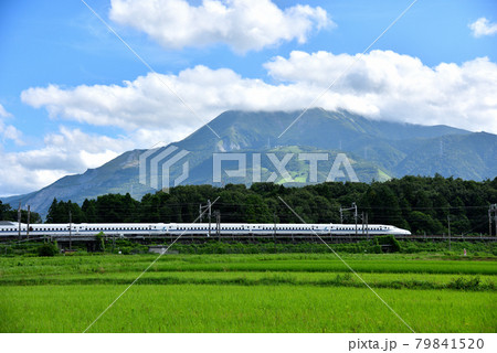 伊吹山を背景に疾走する新幹線 伊吹山を背景に疾走する新幹線 79841520