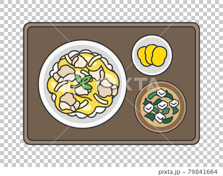 親子丼の定食のイラスト 親子丼の定食のイラスト 79841664