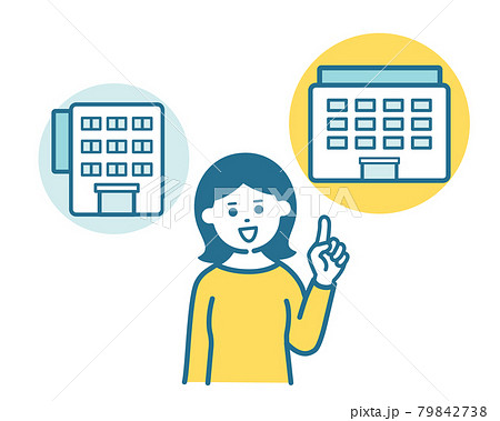 企業を選択する女性 79842738