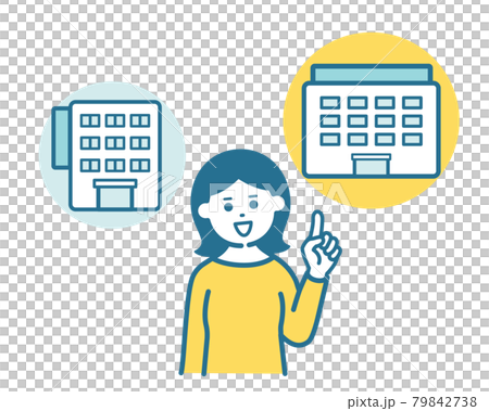 企業を選択する女性 79842738