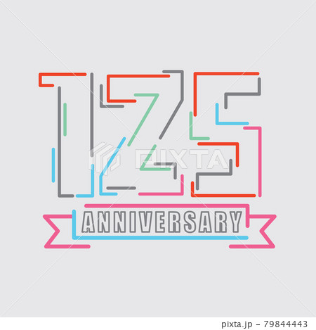 125th Years Anniversary Logo Birthday Celebration Abstract Design Vector Illustration. 125th Years Anniversary Logo Birthday Celebration Abstract Design Vector Illustration. 79844443